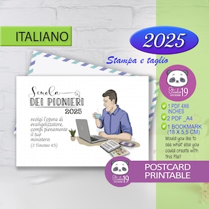 JW Pioneer School en Italie | signets et carte postale pour la Pioneer School 2025.|modèle 9