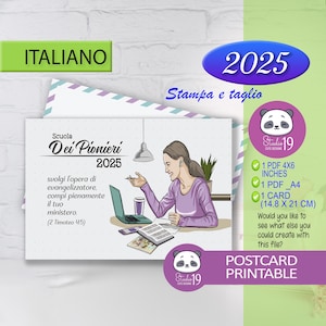 Escola pioneira TJ 2025 | cartão e postal | presentes em ITALIANO