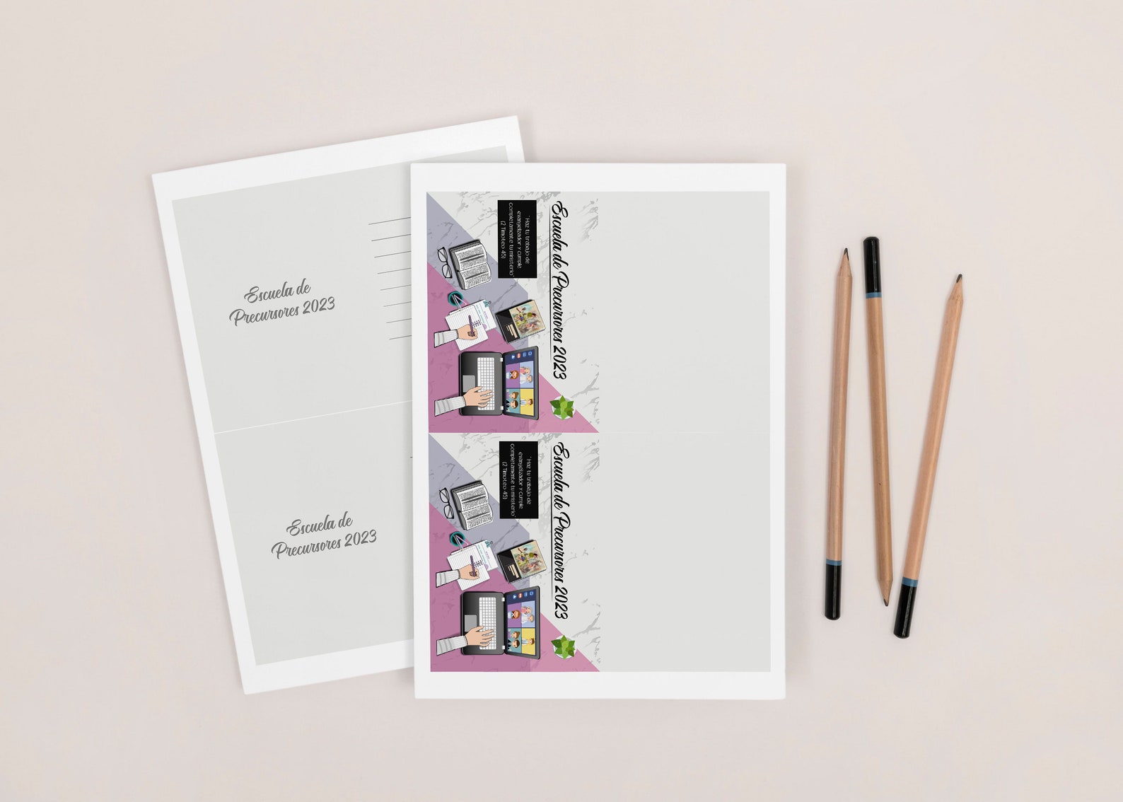 Postal en español para la escuela de precursores 2022. Jw Etsy España