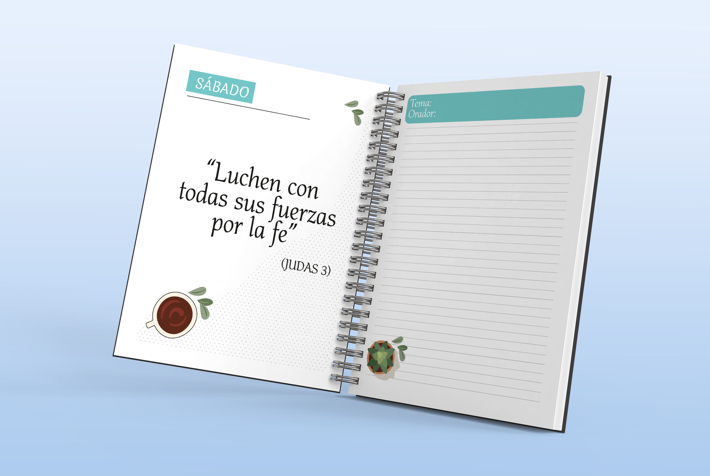 Notepad printable in spanish powerful by faith Etsy