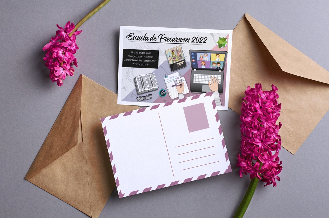 Postal en español para la escuela de precursores 2022. Jw Etsy España