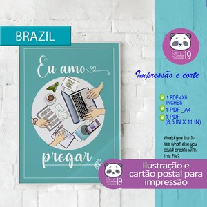 Ensemble d'art mural JW imprimable « J'aime prêcher » | carte postale imprimable