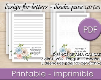 Brevskrivning till Jehovas vittnen. "Blommor". Utskrivbar