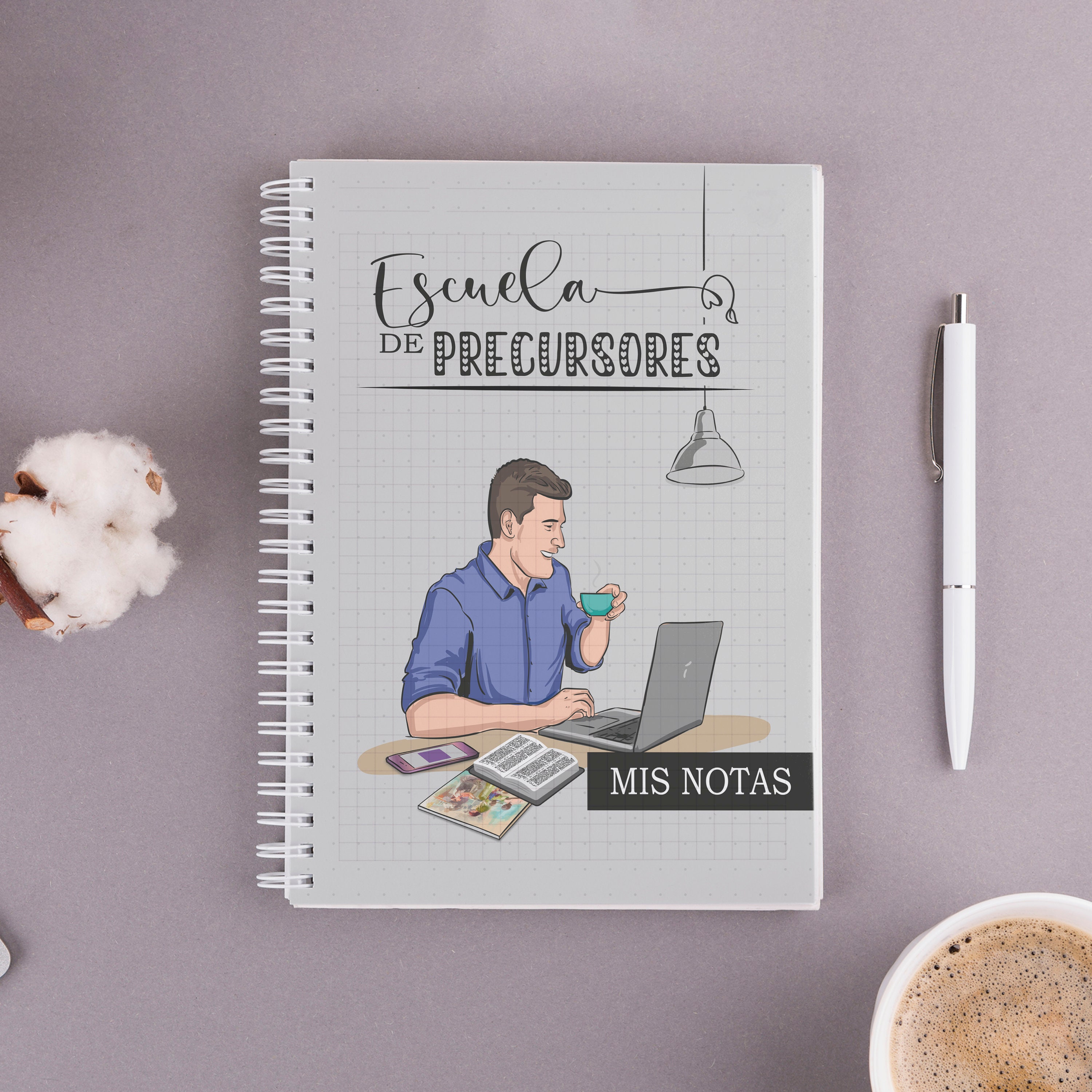 Printable Pioneer School Notebook 2026 | Digital Spanish Notes Journal ...