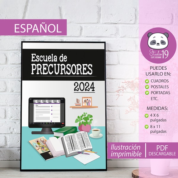 JW printable wall art and design. Use: pictures and covers for pioneer school 2024 in spanish