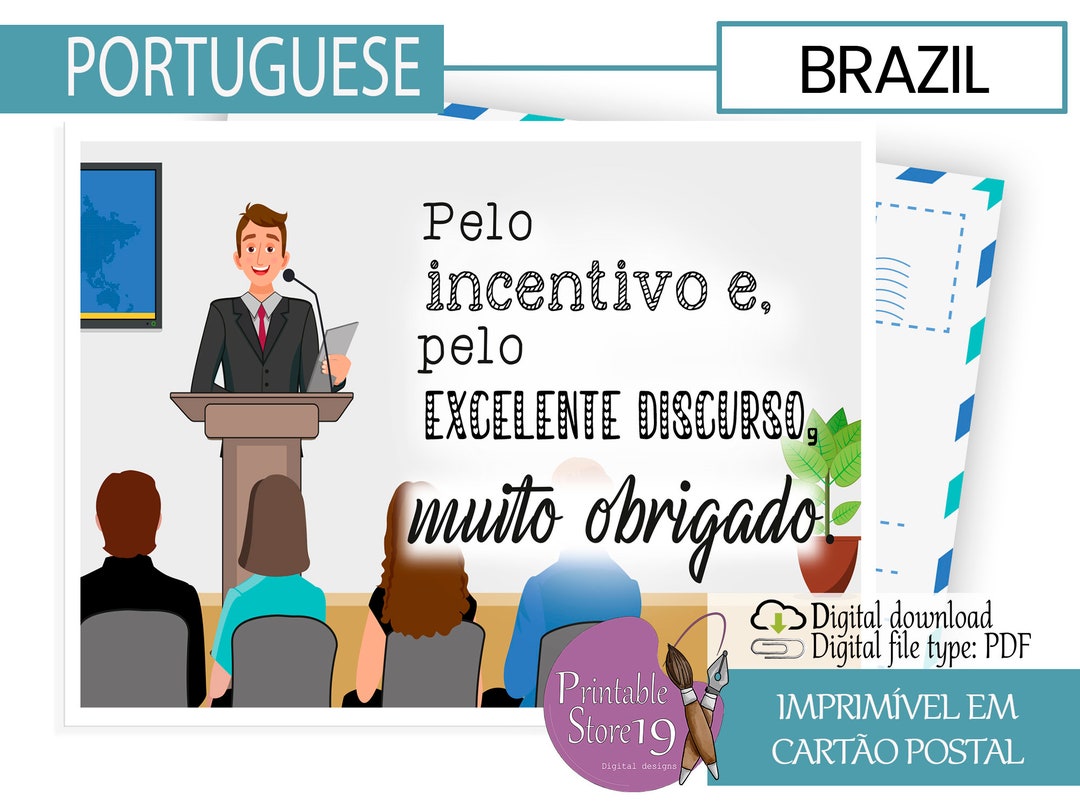 JW Digital and Printable Postcard for Speakers: "thanks ...