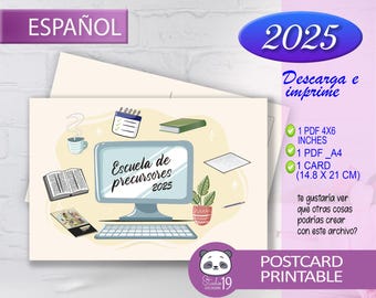 Jw card and Postcard for pioneer school 2025 in spanish, gifts for pioneer