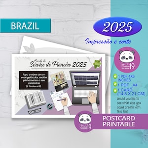 Escola pioneira das TJ | cartão e postal em português - Brasil 2025. escola pioneira 2025| modelo 1