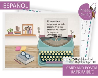 Jw Postcards spanish &quot; Proverbs 17:17 &quot;. encouragement postcards.