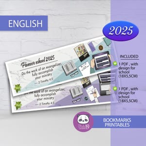 JW bookmarks for pioneer school in english. pioneer school 2025. gifts for pioneers