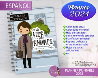 JW 2024 |planner my service notes | Spanish preaching notes for men