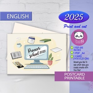JW pioneer school card and postcard design of the year 2025 in english | gifts for pioneers