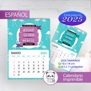Calendario jw 2025 con el texto del año salmo 96:8 imprimible digital