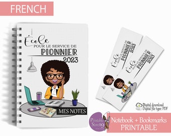 JW Notebook and bookmarks for pioneer school 2023 in french