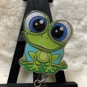 Cute Frog Badge Reel, Frog Magnets, Summer ID Holders, Nurse Appreciation