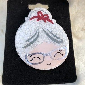 Mrs. Claus Badge Reel, Holiday ID Holder, Christmas Magnet