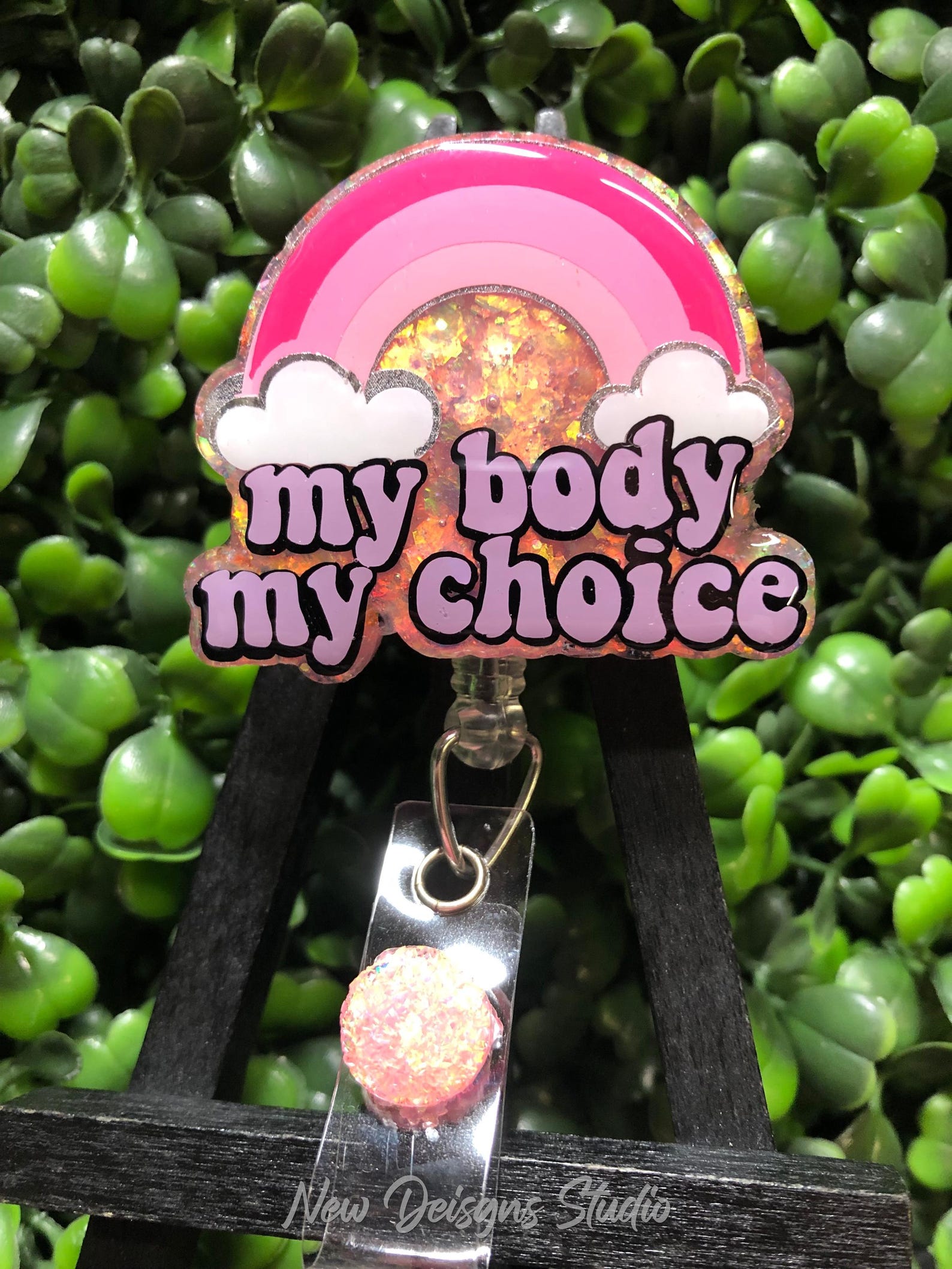 My Body Badge ID Holder, Women Rights Badge Reels, Roe Support ID Clips ...