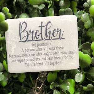 Porte-badge Brother, Cadeau pour la fête des pères, Porte-carte d'identité rétractable, Clip pour carte d'identité médicale, Aimants de présentation
