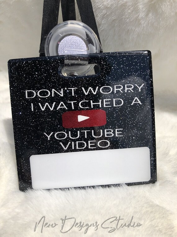 Black Youtube Badge Buddy Medical Badge Accessories Custom - Etsy