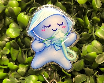 Respiratory Therapist Glove Baby Badge Holder, RT ID Holder,  Office Staff Lanyard