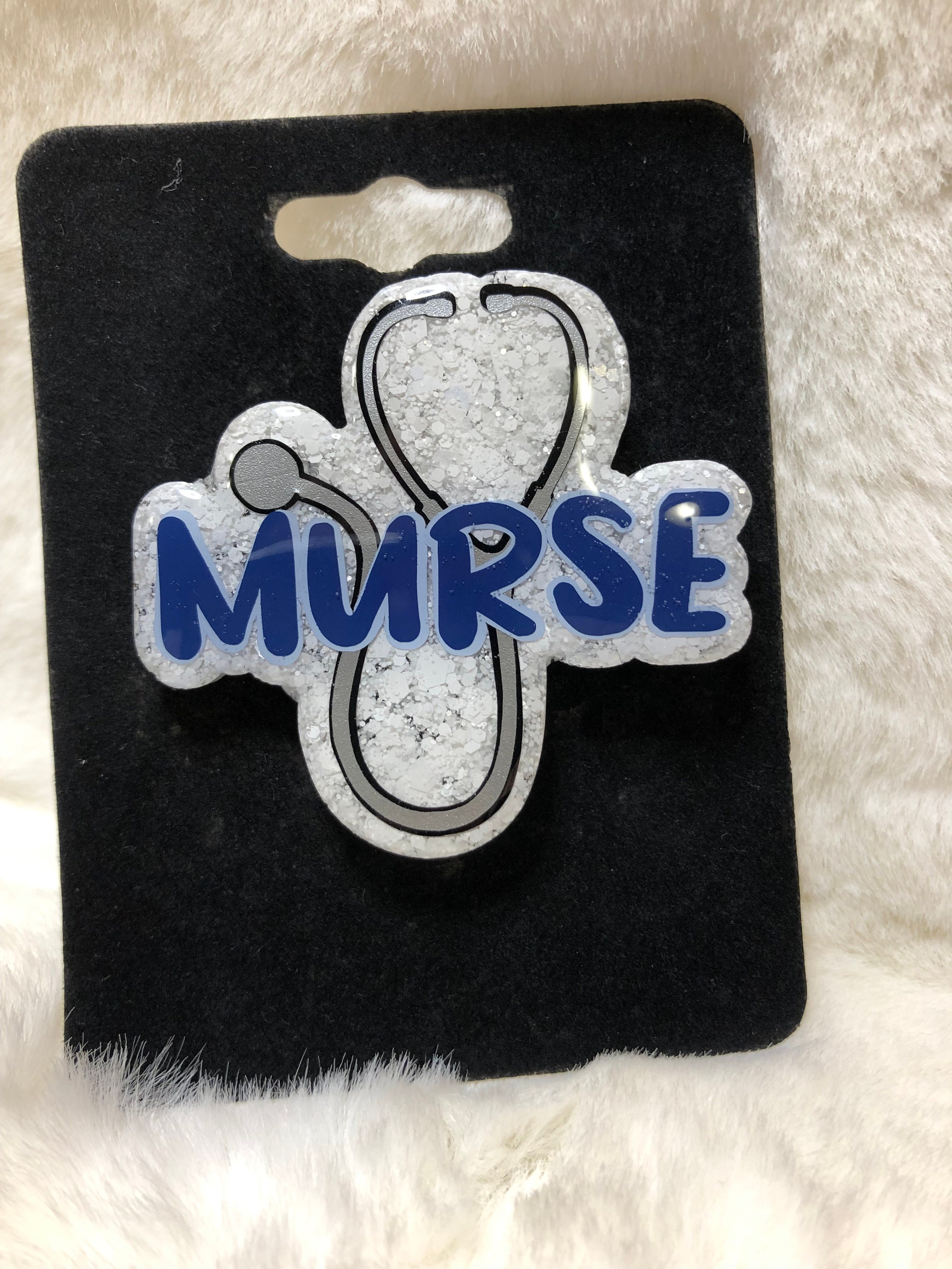Murse ID Holder, male Nurse Badge ID Reel, Hospital Badge Topper