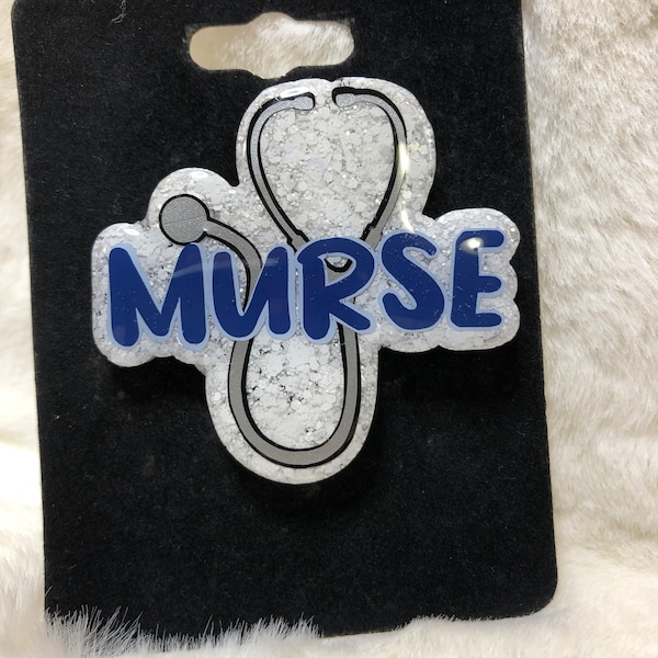 Murse  ID Holder, Male Nurse Badge ID Reel, Hospital Badge Topper