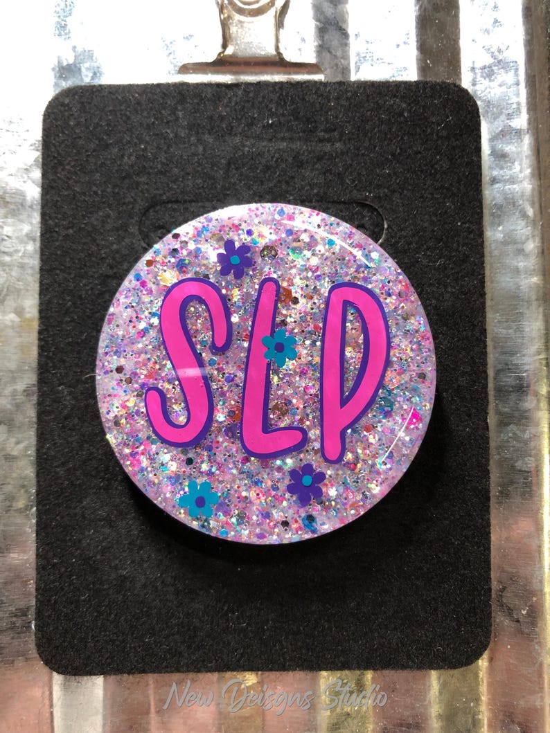 Slp Identification SLP ID Holder, Custom SLP Badge Reels, Medical Badge Reels, Speech ...
