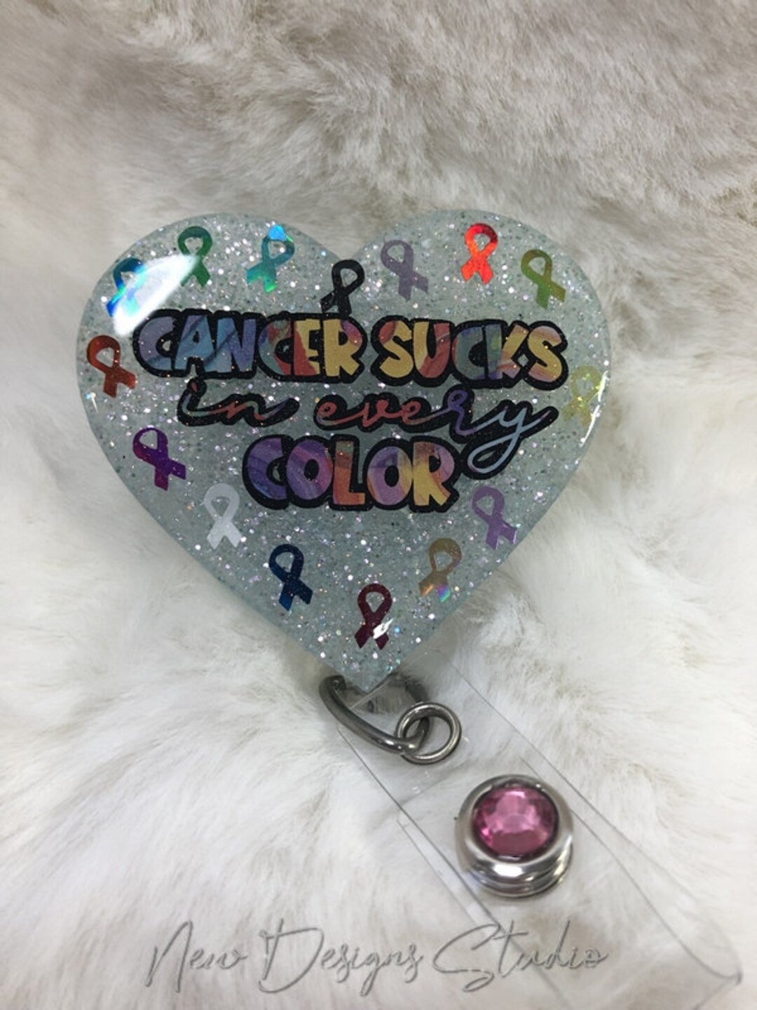 20 Braccialetti CANCER SUCKS Incisi &ndash; Bracciali Di Sensibilizzazione Colorati