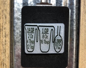 Kitchen Measurement Magnet,  Cooking Conversion Chart, Bridal Shower Gift