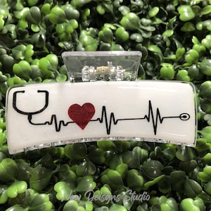 Nurse Hair Clip, Healthcare Hair Clip, Girls Hair Claw, Nursing Student Hair Accessory