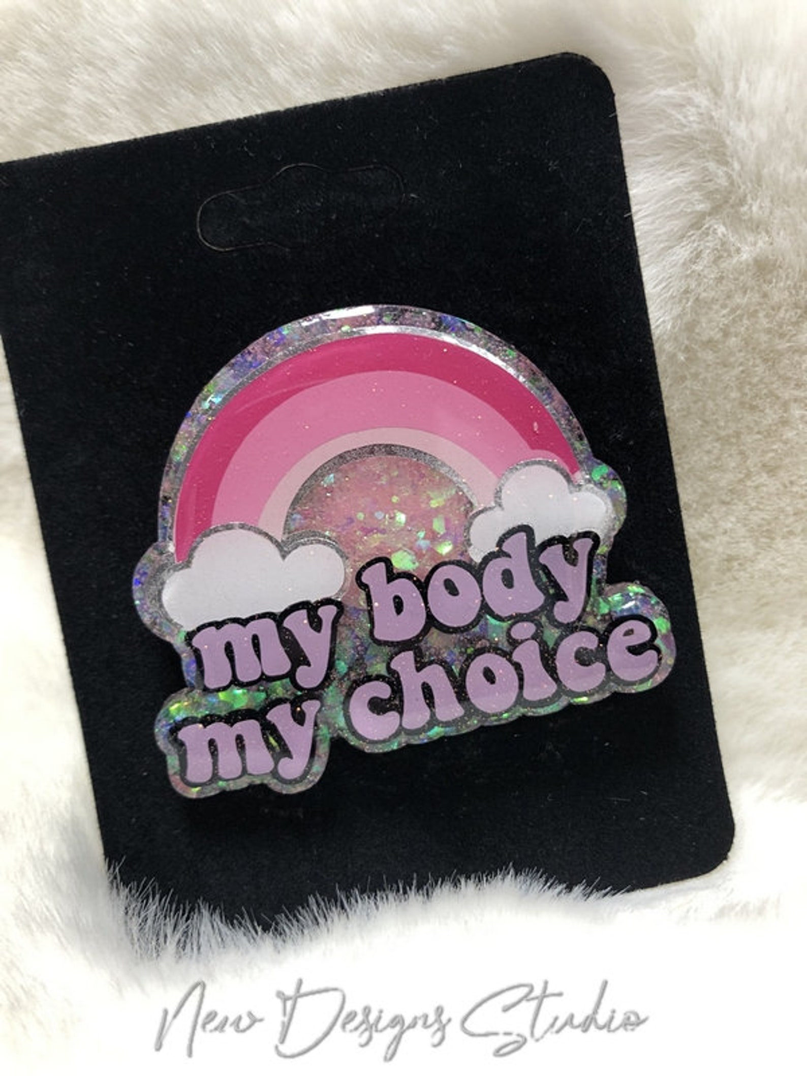 My Body Badge ID Holder, Women Rights Badge Reels, Roe Support ID Clips ...