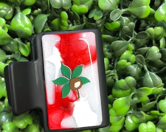 2-Inch Buckeye Hair Claw: Ohio Sports Fan Glitter Clip