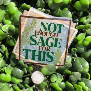 Not Enough Sage ID Holder, Sarcastic Gift, Nurse Badge Reel, Coworker Gift