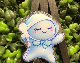 Ultrasound Balloon Baby Badge Holder, Sonographer Glove Medical ID Holder, Medical Technician Work Accessory