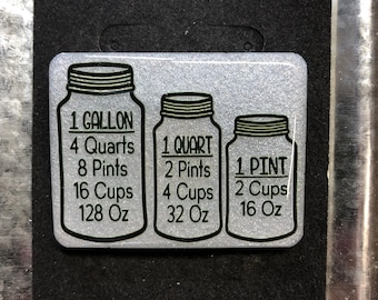Kitchen Measurement Magnet, Mason Jar Cooking Conversion Chart, Bridal Shower Gift