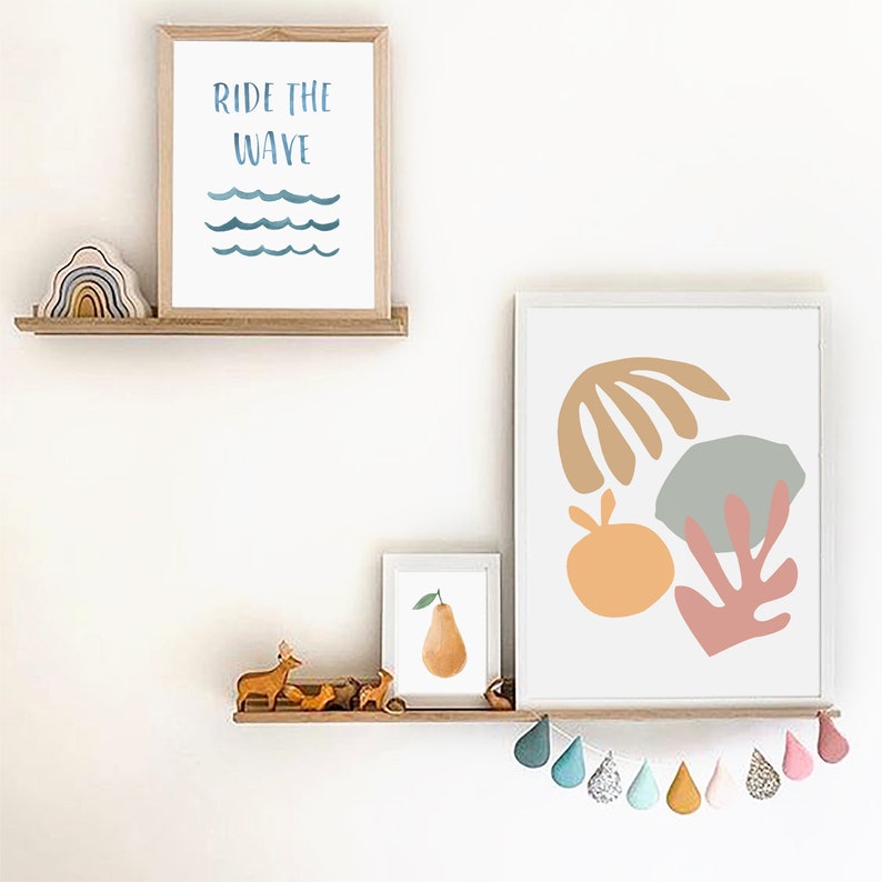 nursery print Ride the Wave Print Typography for kids