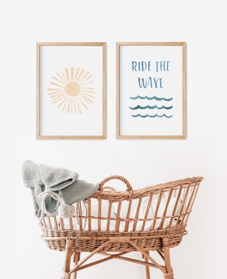 nursery print Ride the Wave Print Typography for kids