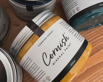 Cornish Mineral Paint - New Improved Formula! A Truly Eco Friendly UK Produced Craft, Upcycling and Furniture Paint with Built In Sealer