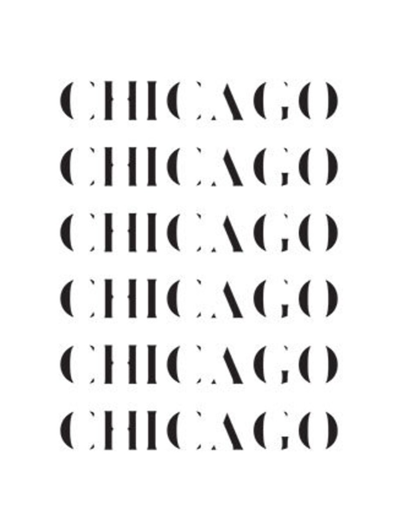 Chicago Wall Print Digital Download Printable Wall Art Etsy