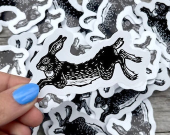 Peering Cute Lop Bunny Decal Mini Rabbit Laptop Sticker / Mini Bunny ...