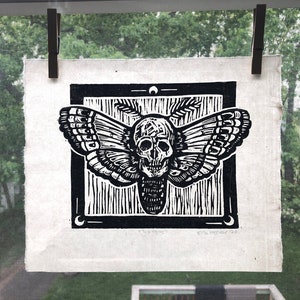 Moth Linocut