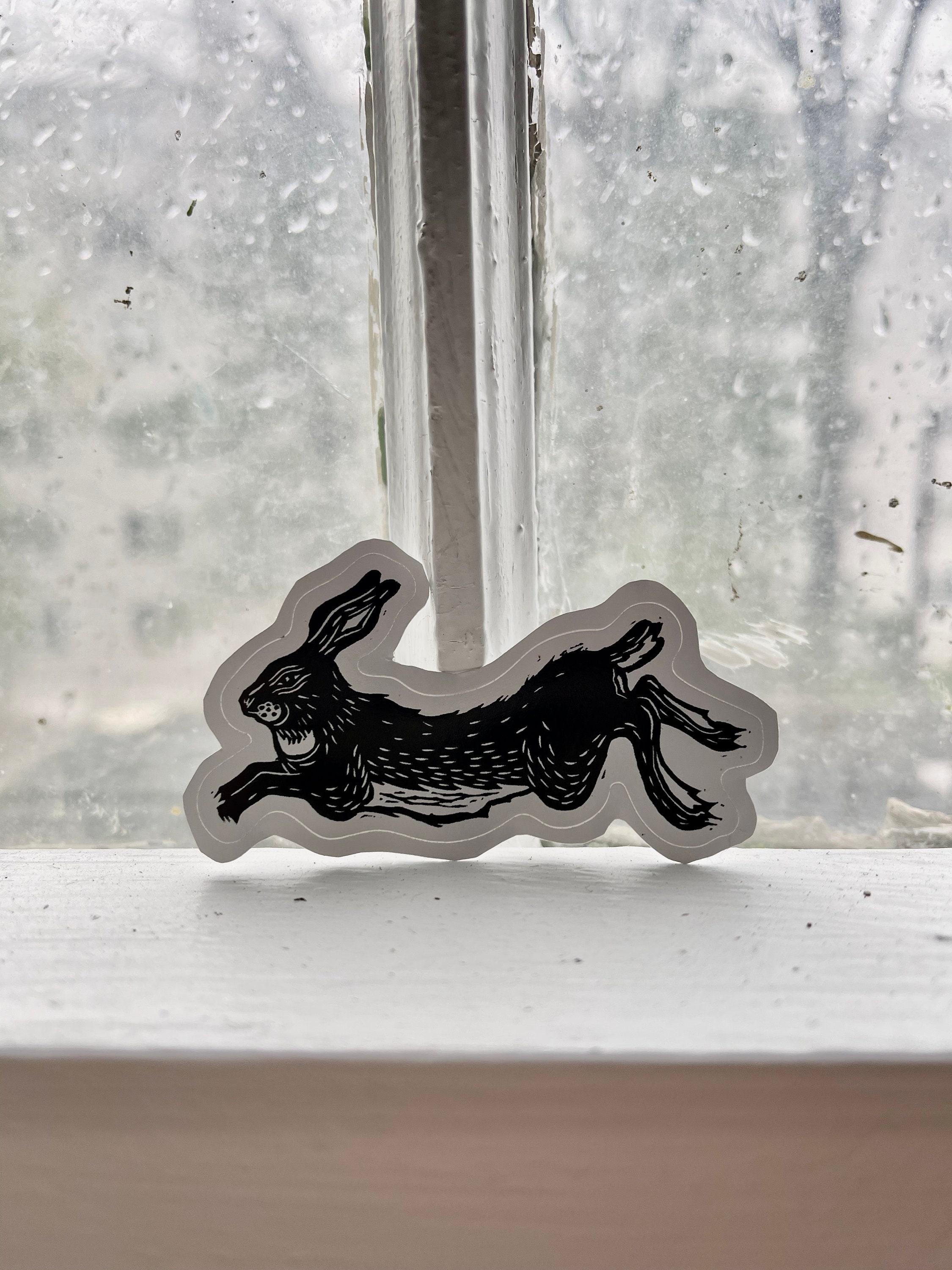 Rabbit Sticker - Etsy