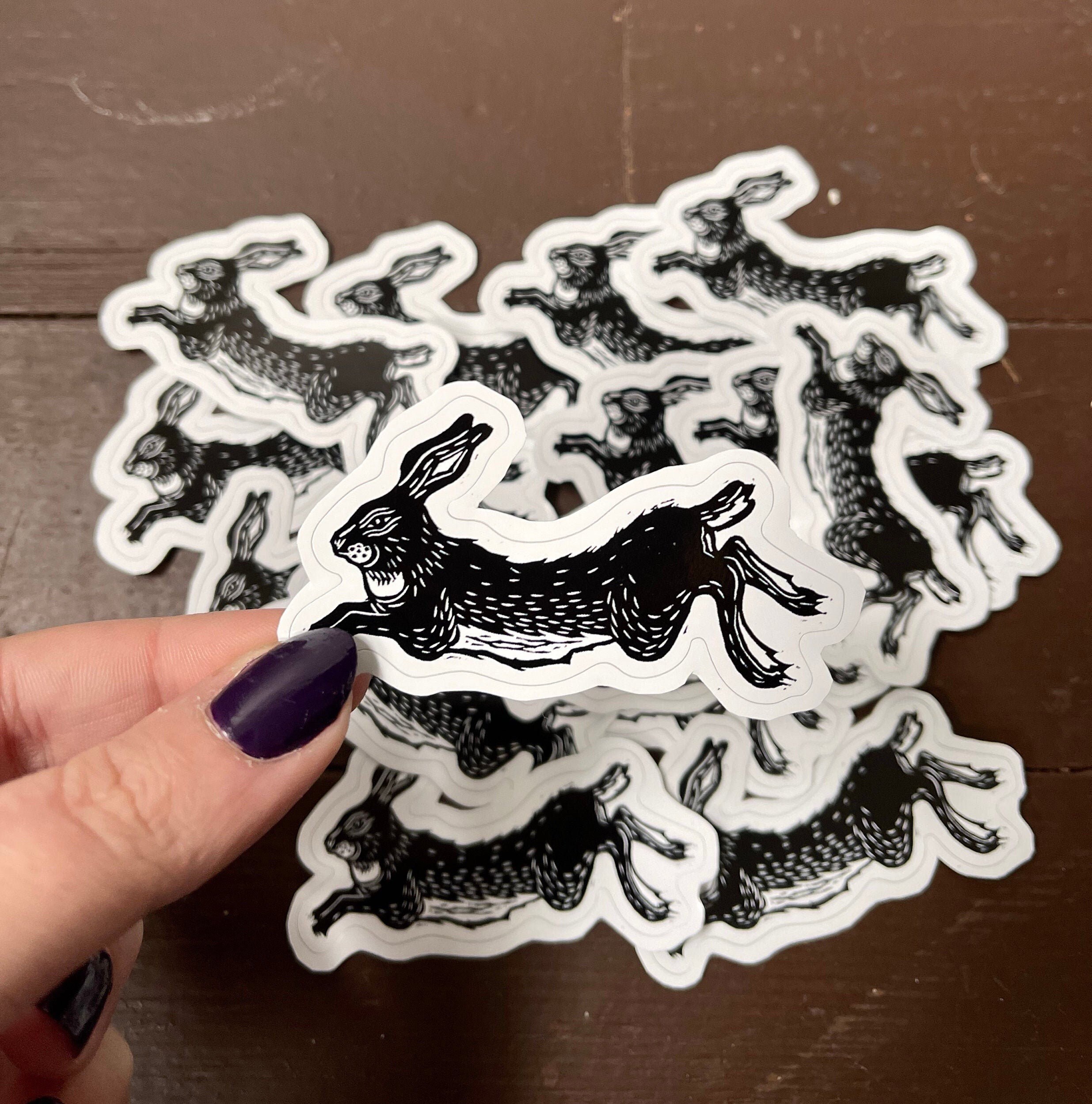 Rabbit Sticker - Etsy