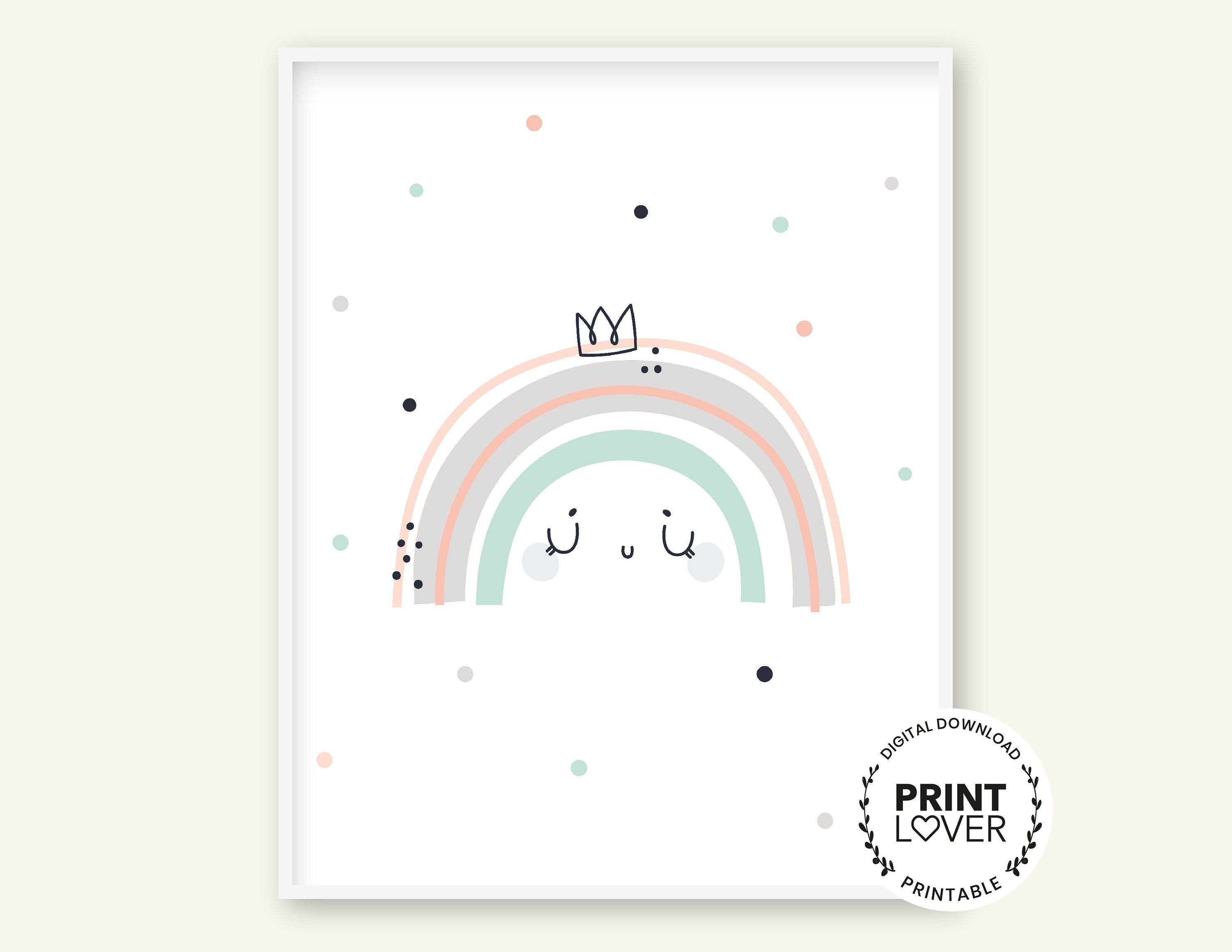 Rainbow Wall Art Printable - Etsy