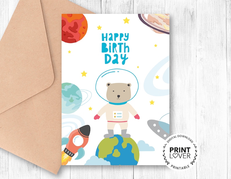 Happy Birthday Card, Printable Etsy Hong Kong