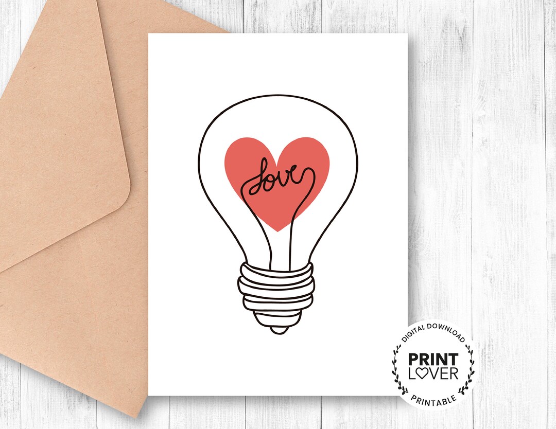 Love Printable Card - Etsy