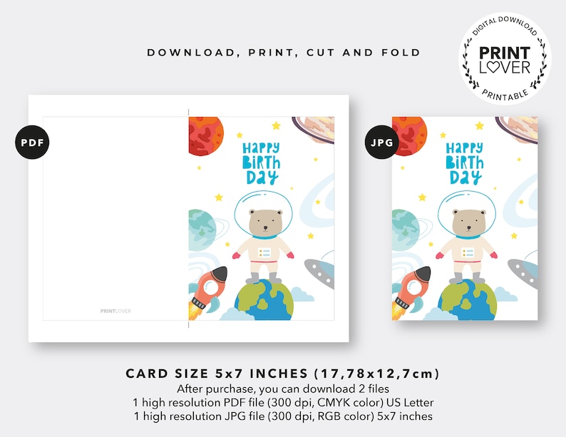 Happy Birthday Card, Printable Etsy Hong Kong