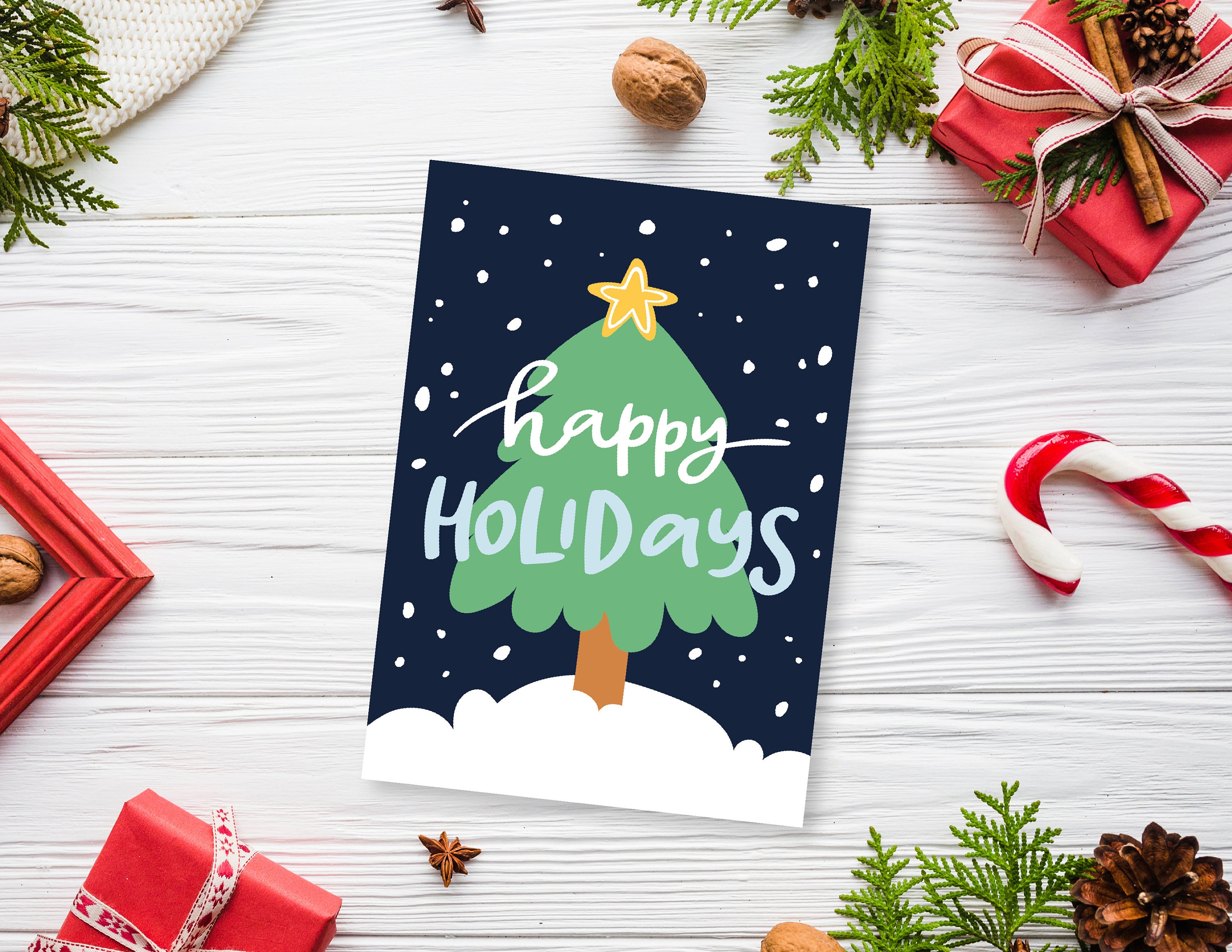 Merry Christmas Postcard Set Printable Etsy 日本