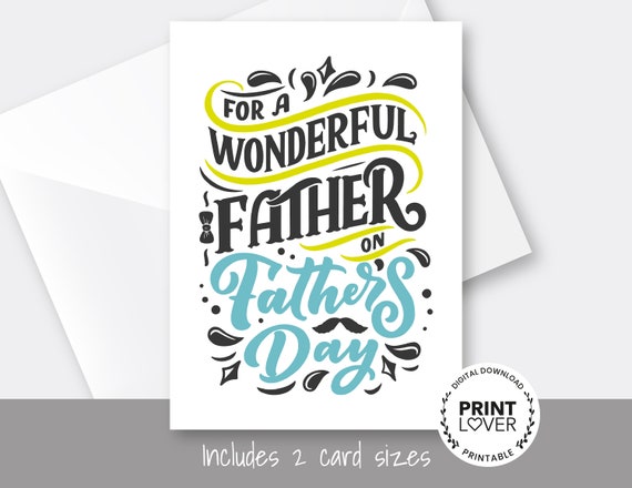 Happy Father's Day Card Printable - Etsy