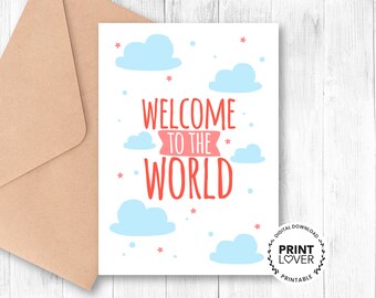 Welcome to the world, Printable Card